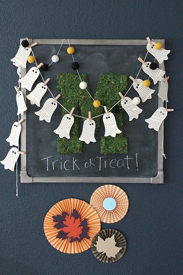ghost garland DIY _ Halloween home styling guide