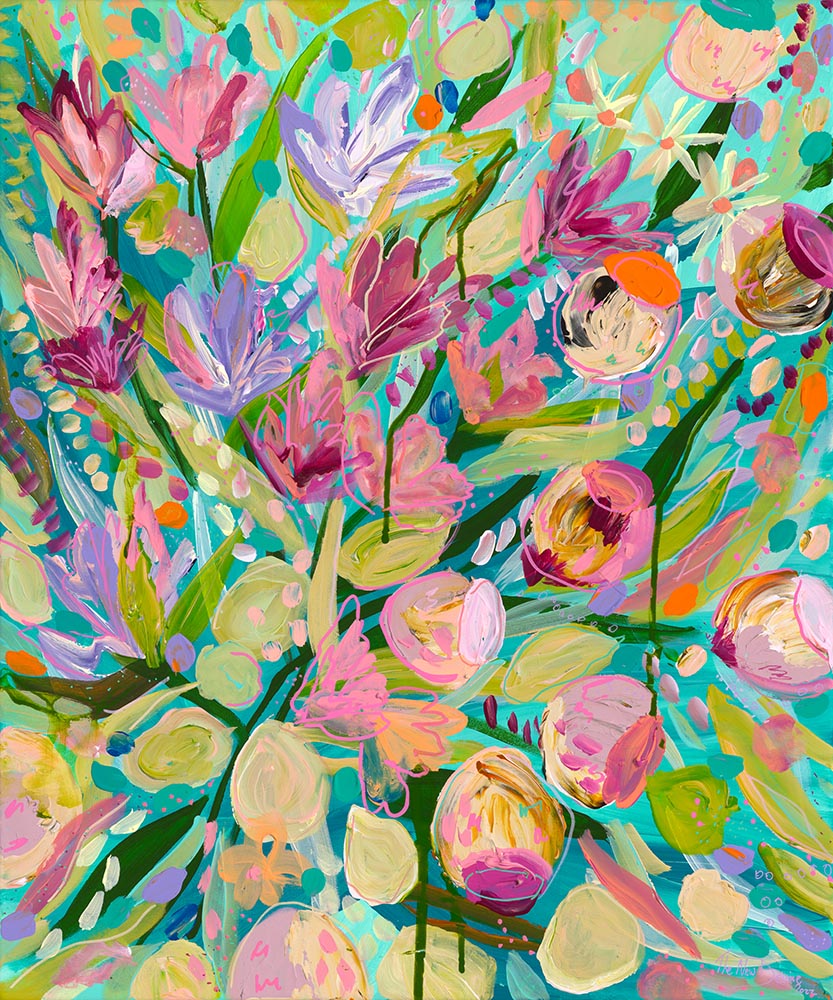 vibrant floral artwork