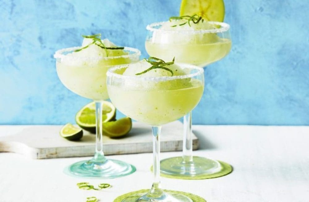 Frozen apple margarita mocktail
