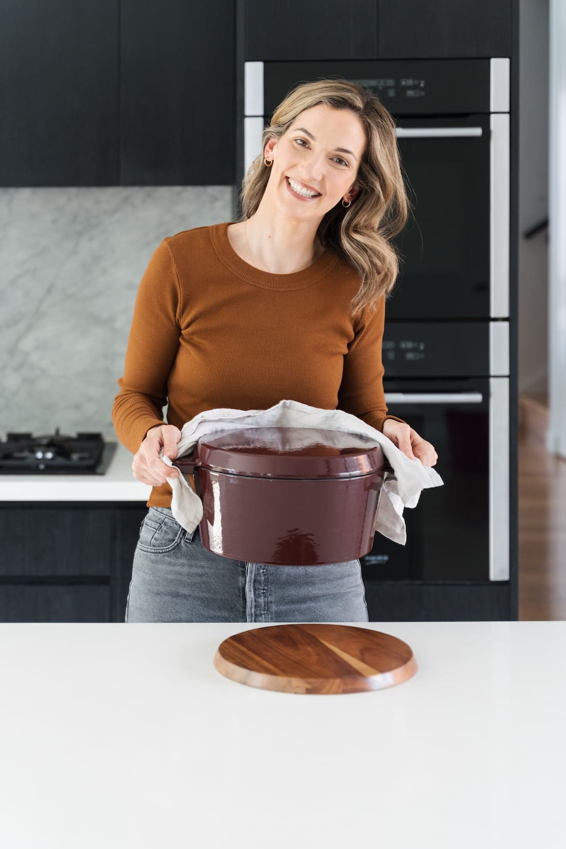 Removing cobbler from oven