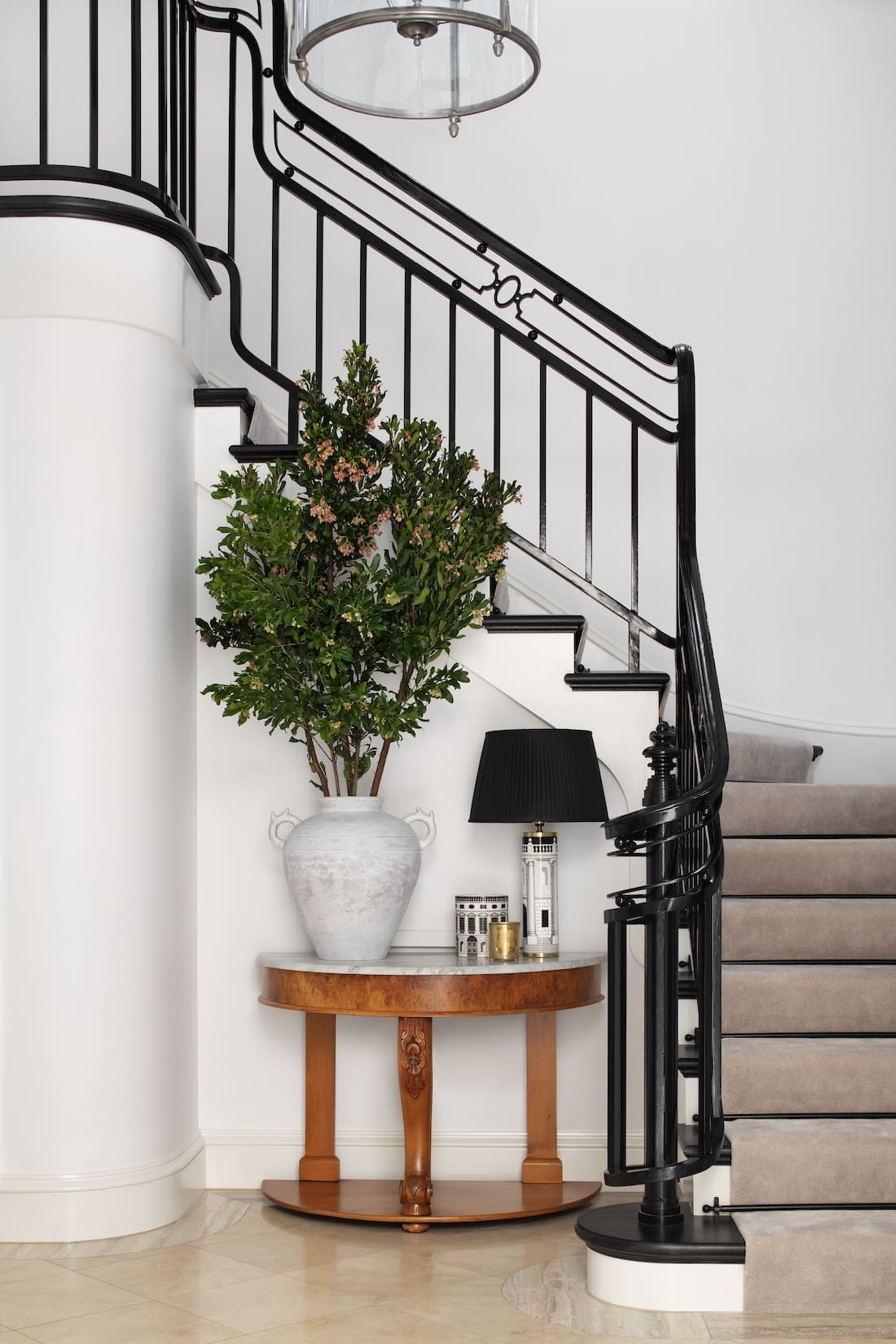 Transcontinental Residence hallway table styling