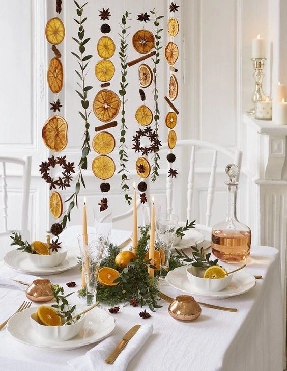 hanging orange decoration _ Dried orange slice uses