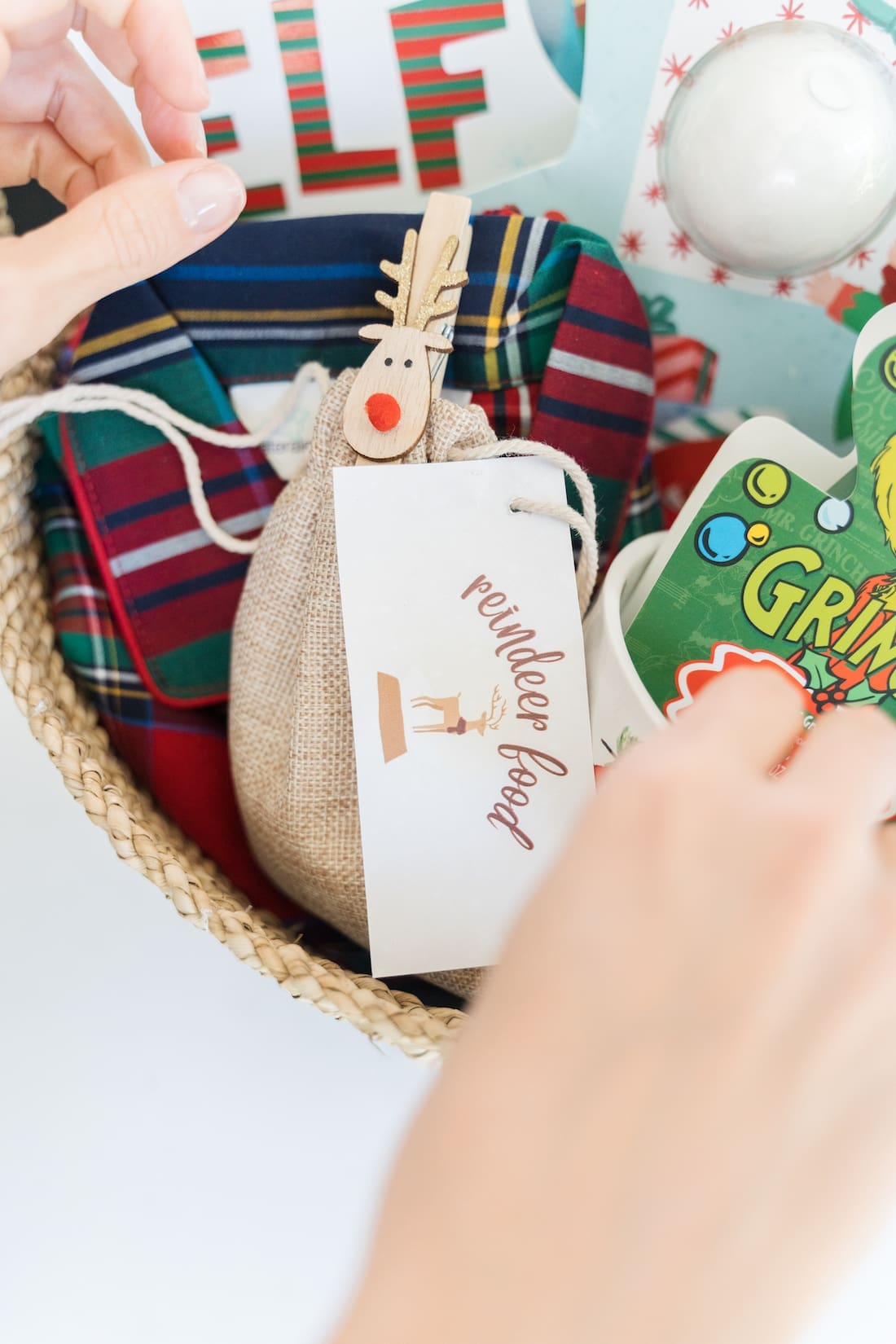 Filling up Christmas eve basket