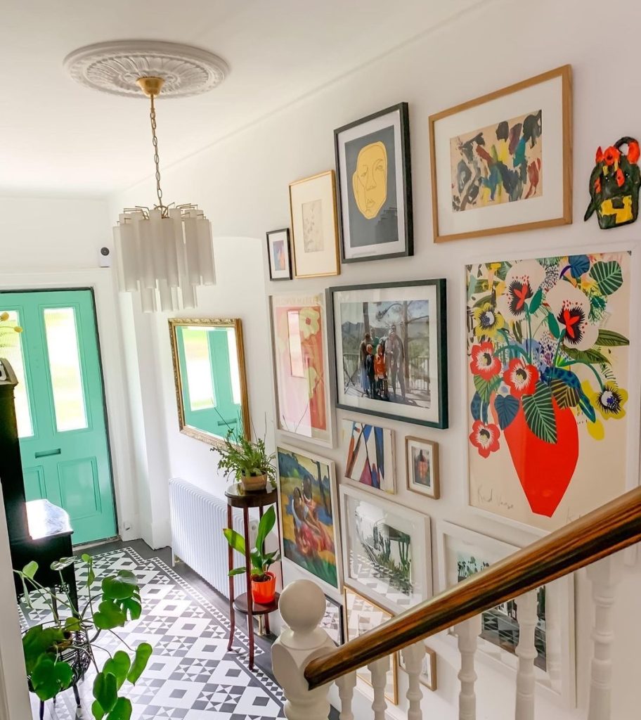Eclectic hallway styling