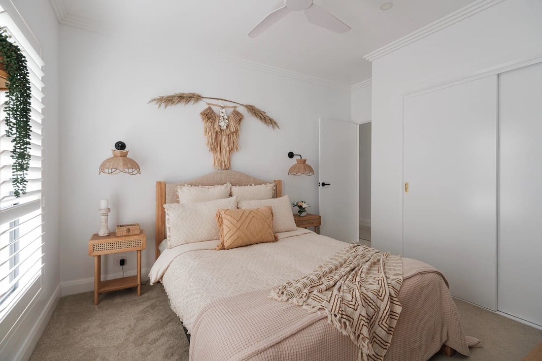 Boho styled bedroom