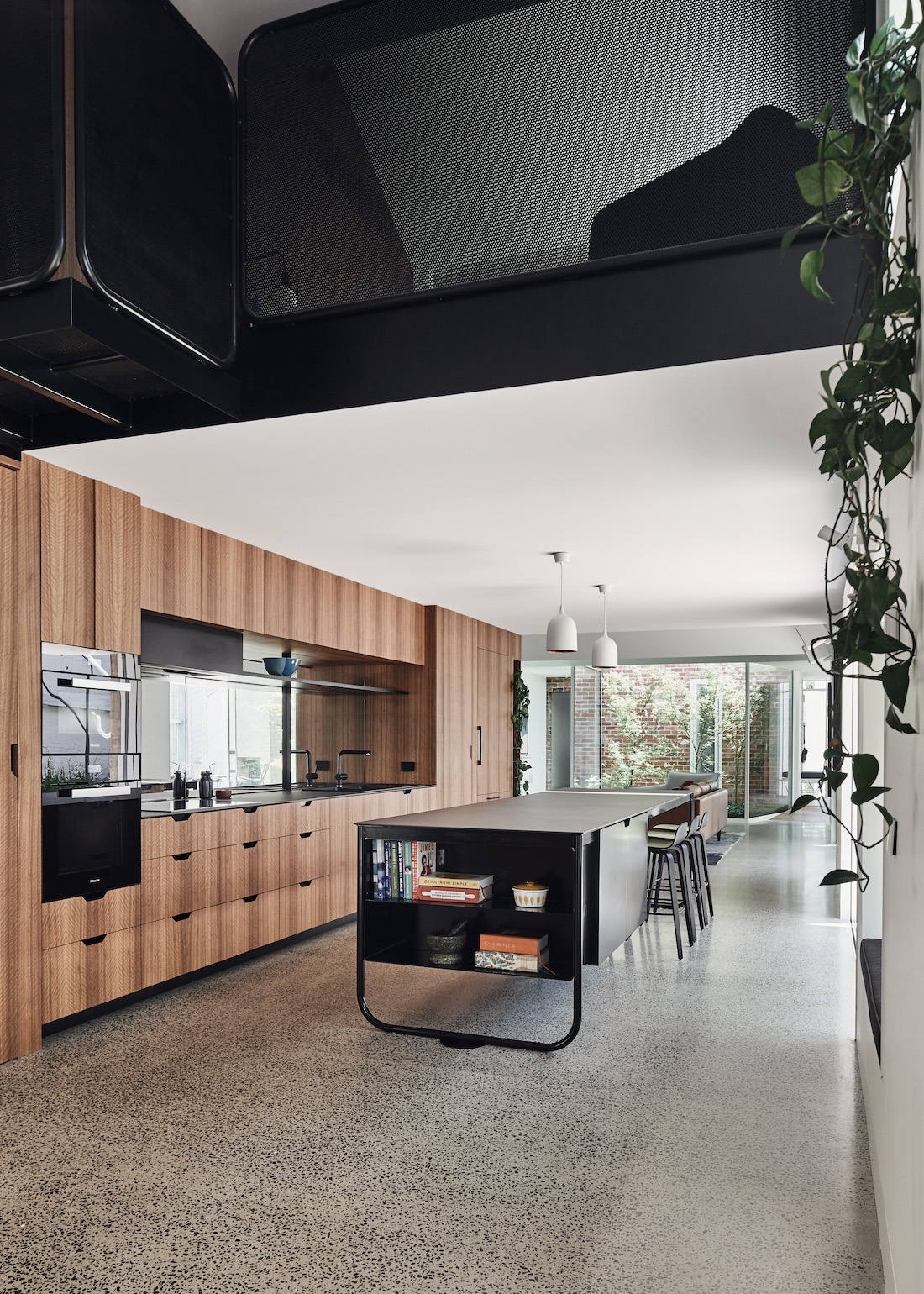 RaeRae Austin Maynard modern kitchen with timber and black accents