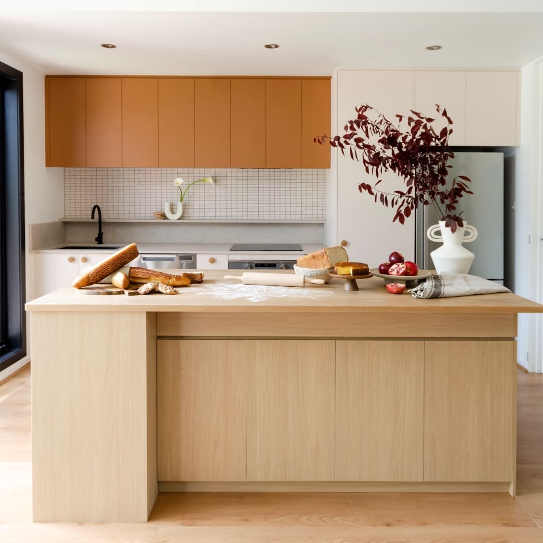 orange kitchen design