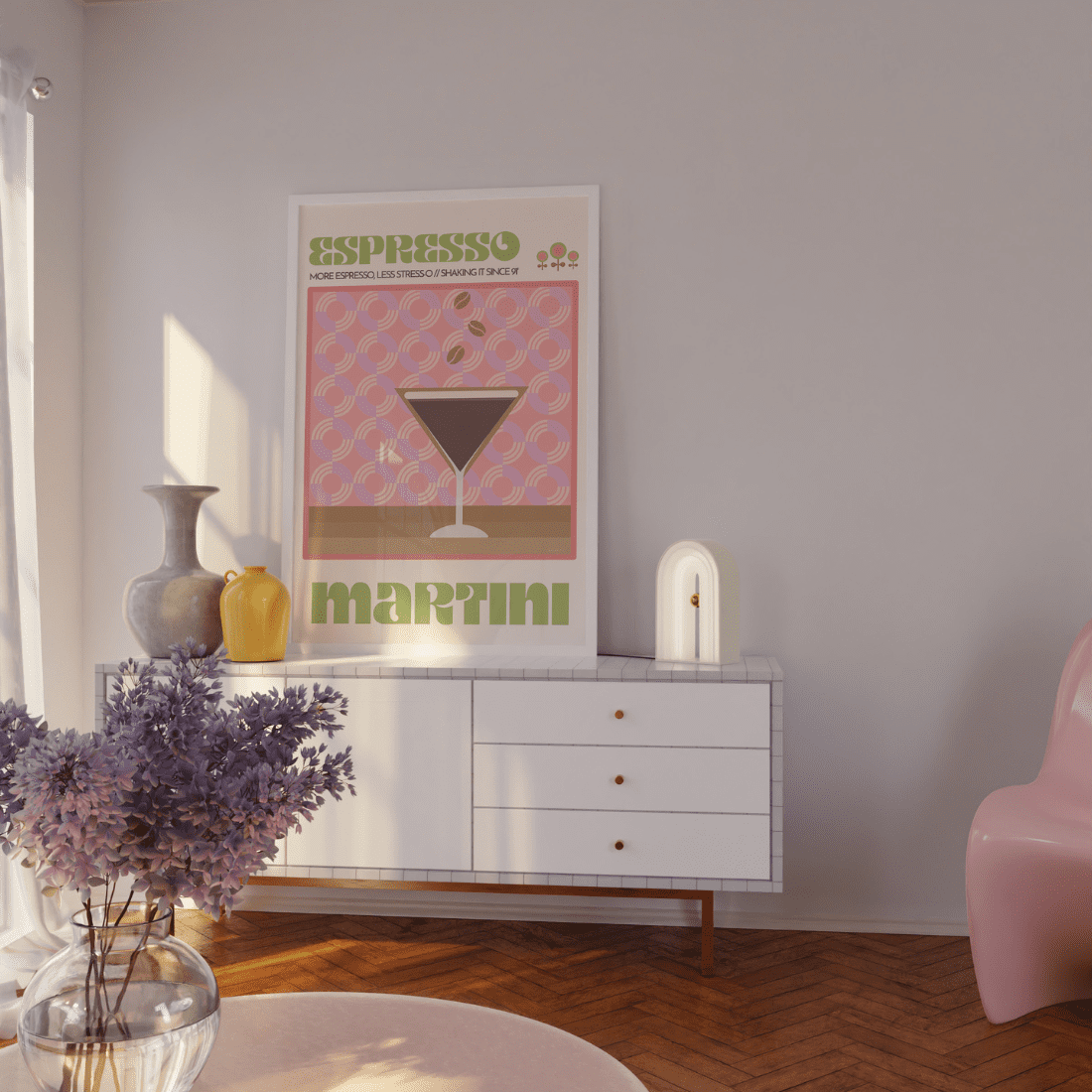 pink wall decor