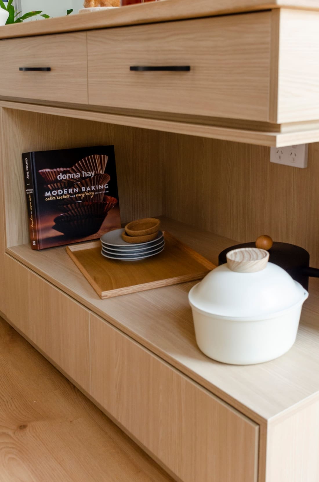 timber kitchen shelves