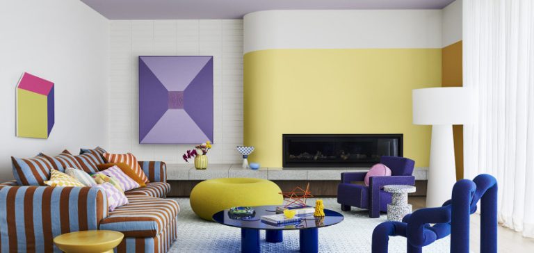 Colourful living room Dulux forecast 2023