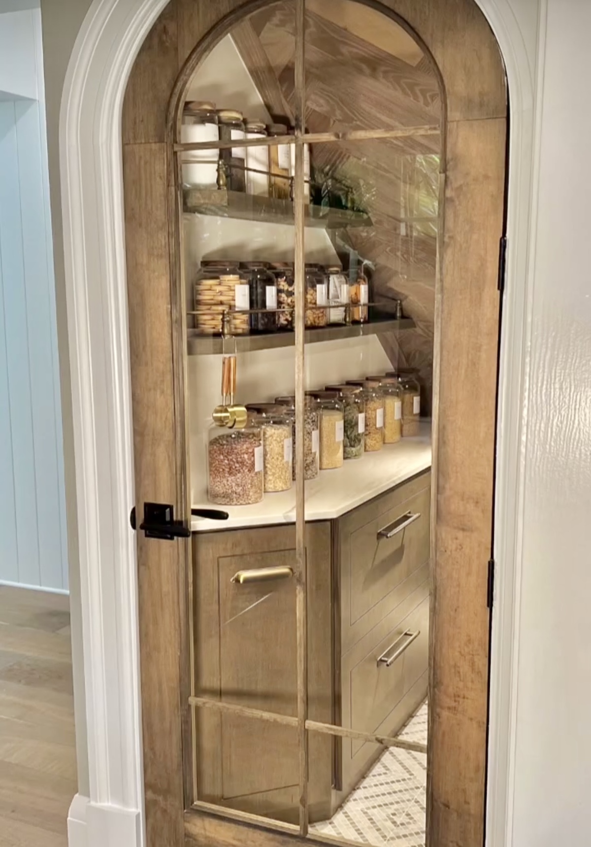 Luxe under stair pantry