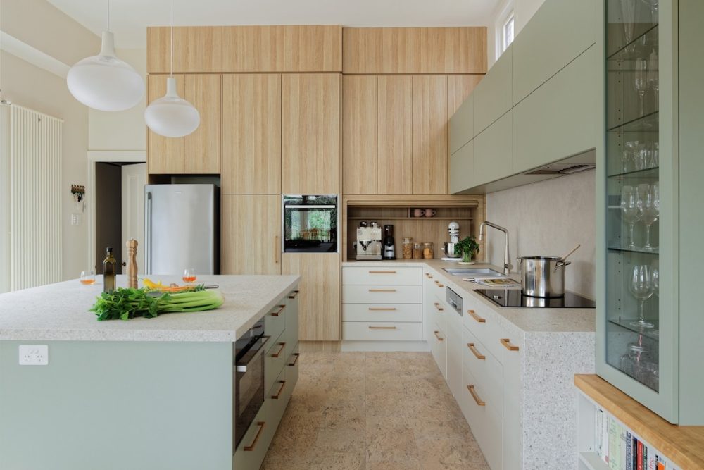 Mint Kitchen With Timber Accents 1000x667 