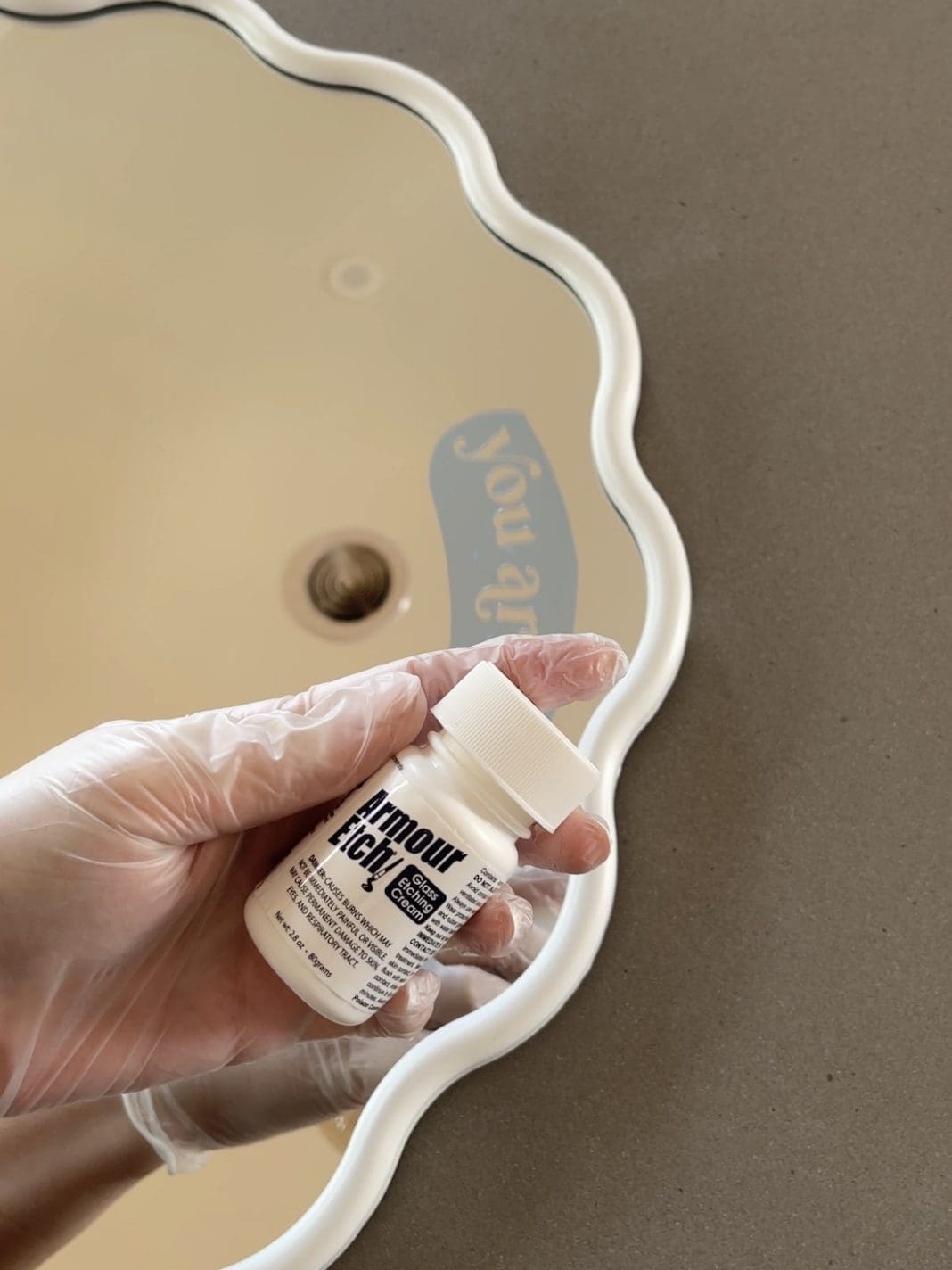 Make a mirror affirmation etching DIY quote mirror Style Curator