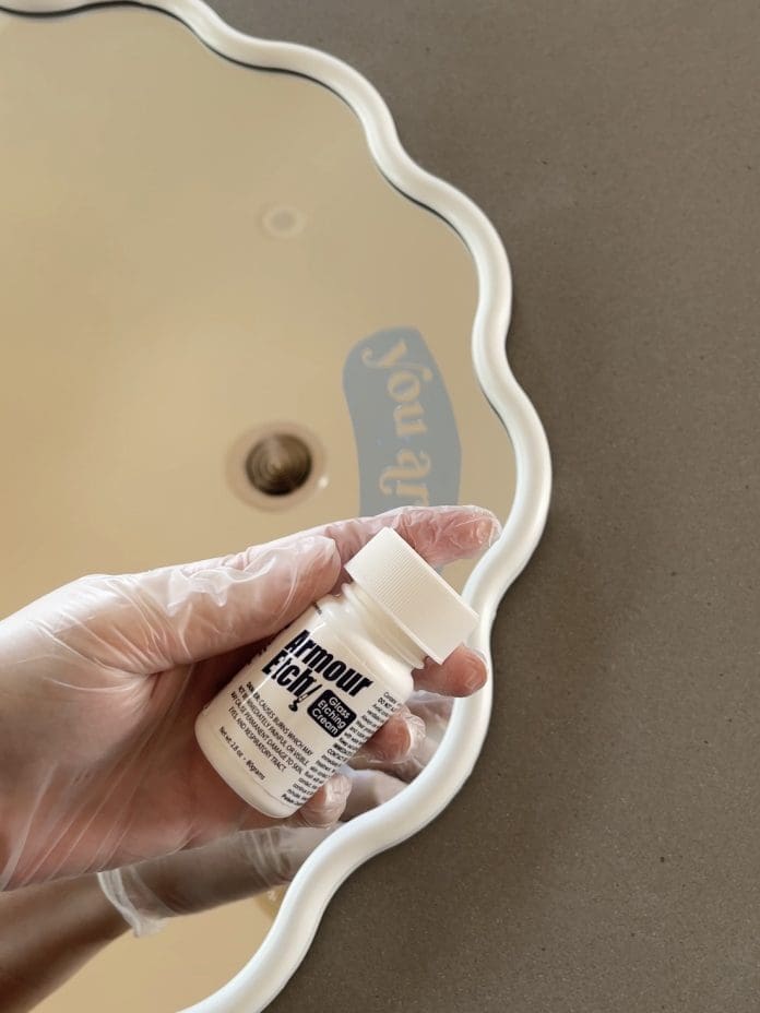 Make a mirror affirmation etching DIY quote mirror Style Curator