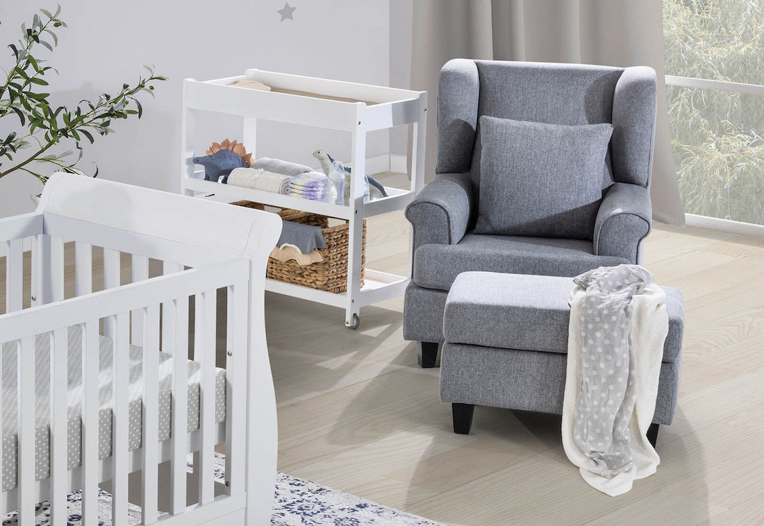 Super Amart nursery armchair and footstool