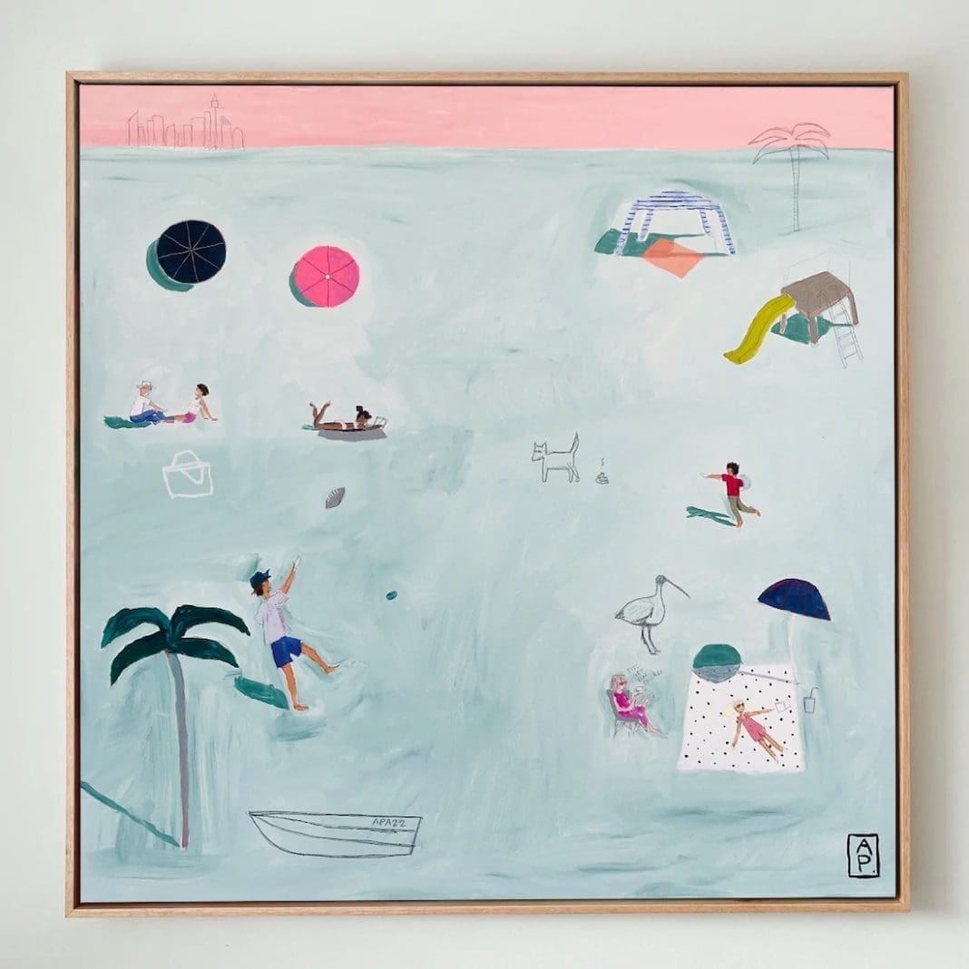 The fun, quirky and rainbow abstract art from Anna Price Art Style