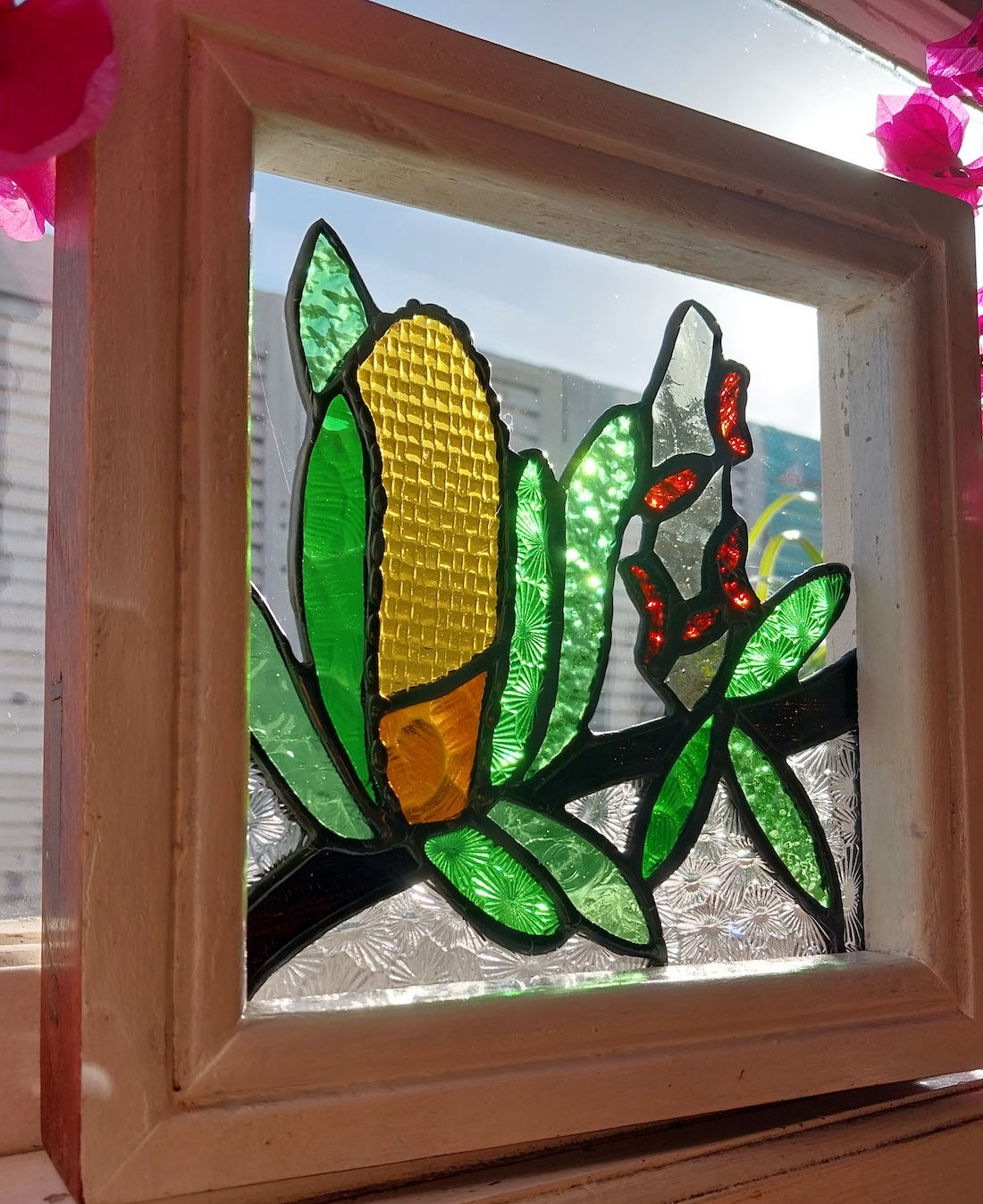 Nature inspired stained glass sun catchers