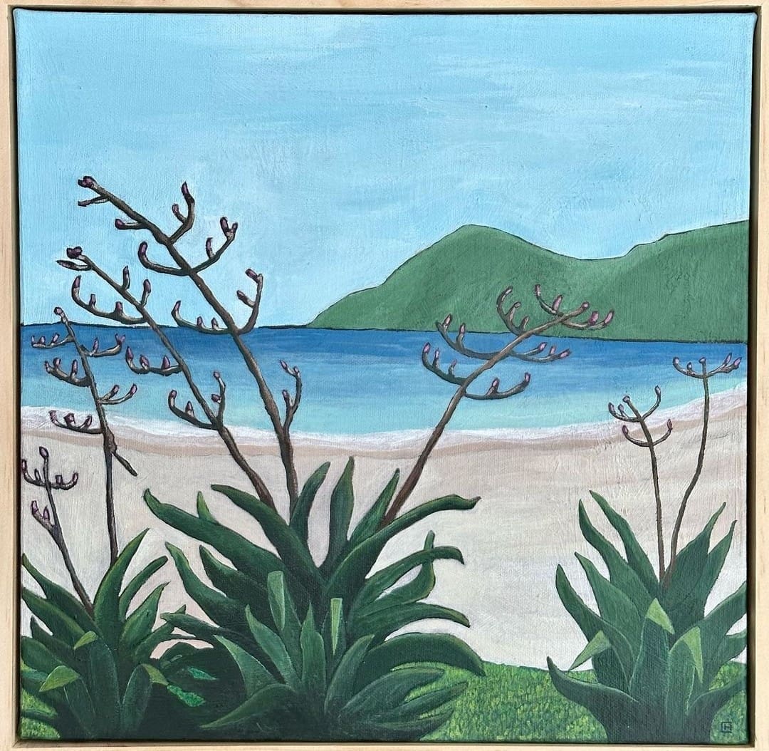 Beach view art by Catherine Hayler