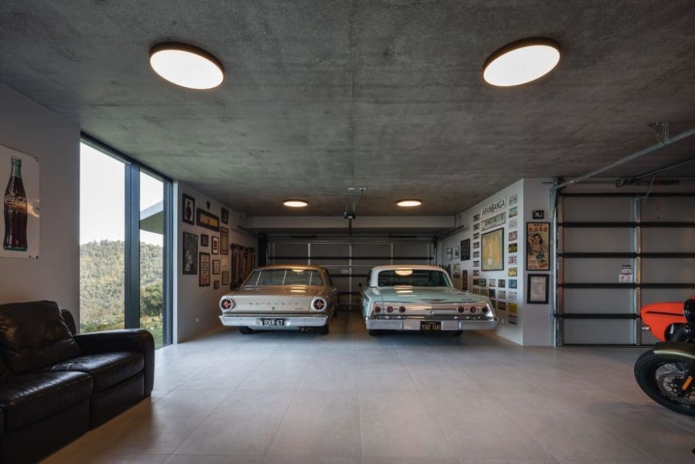 Garage with vintage car collection