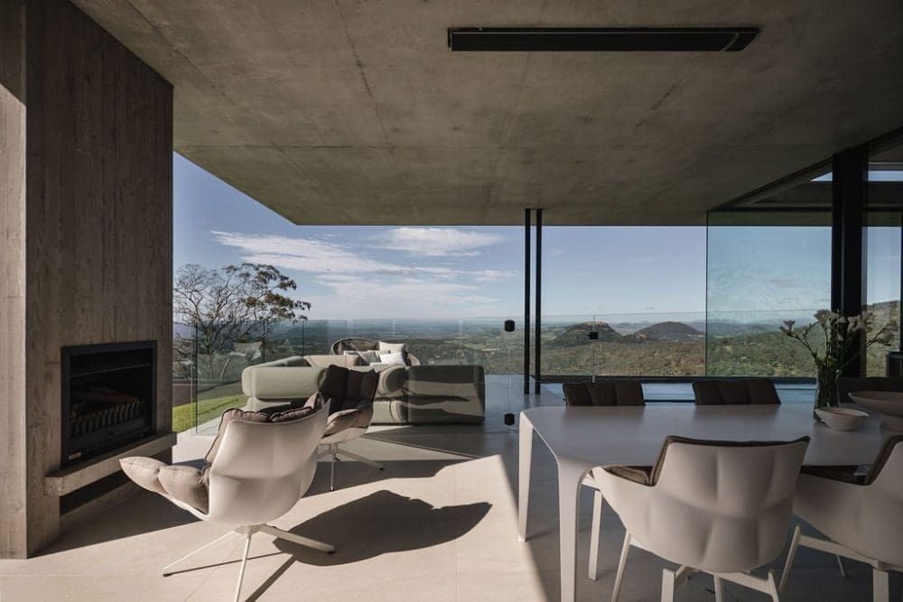 Large open plan living room and dining room