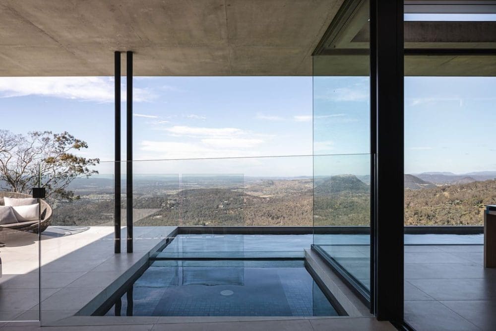 Wrap around lap pool in luxury home