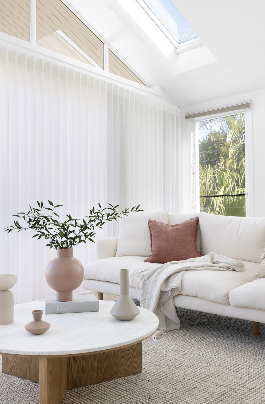 White sofa in upstairs living room