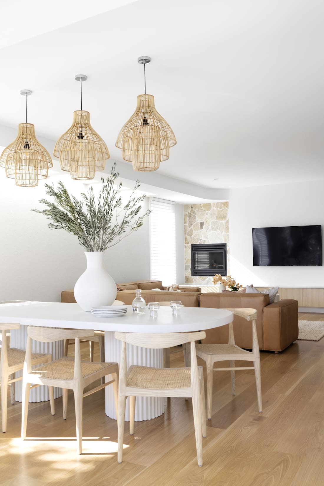 Dining room with view to living room