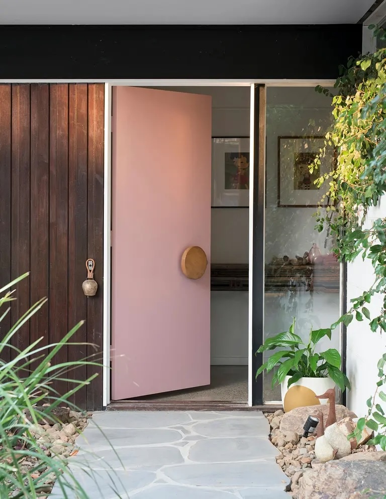 Pink mid century door