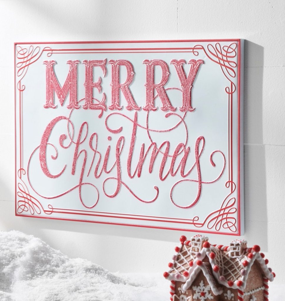 Metal Merry Christmas sign