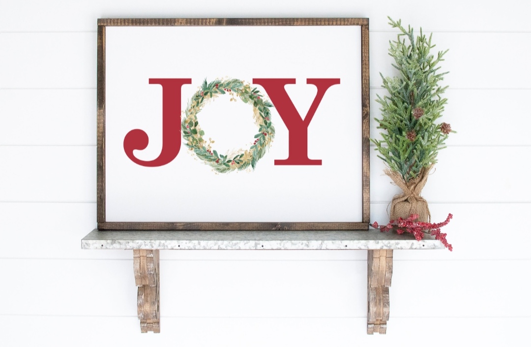 Joy sign for Christmas