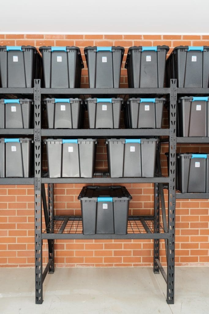 Garage Storage Box Rack Managing household items during extensive renovations | Style Curator