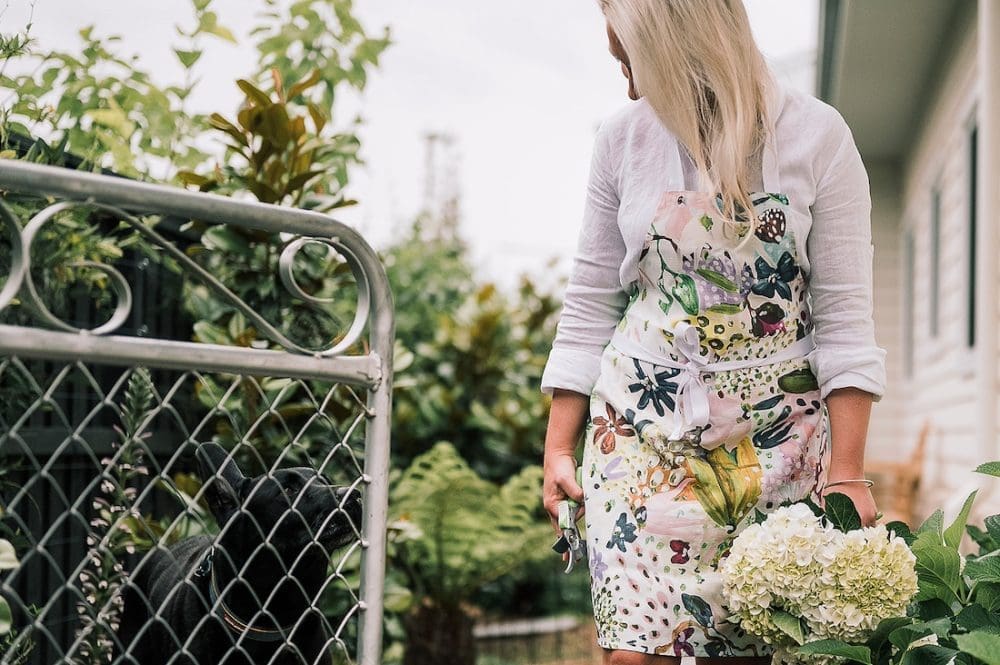 Alexandra Strong Art floral apron