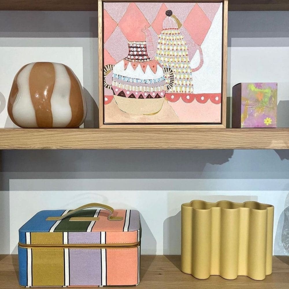 Alexandra Strong Art jug art on shelf