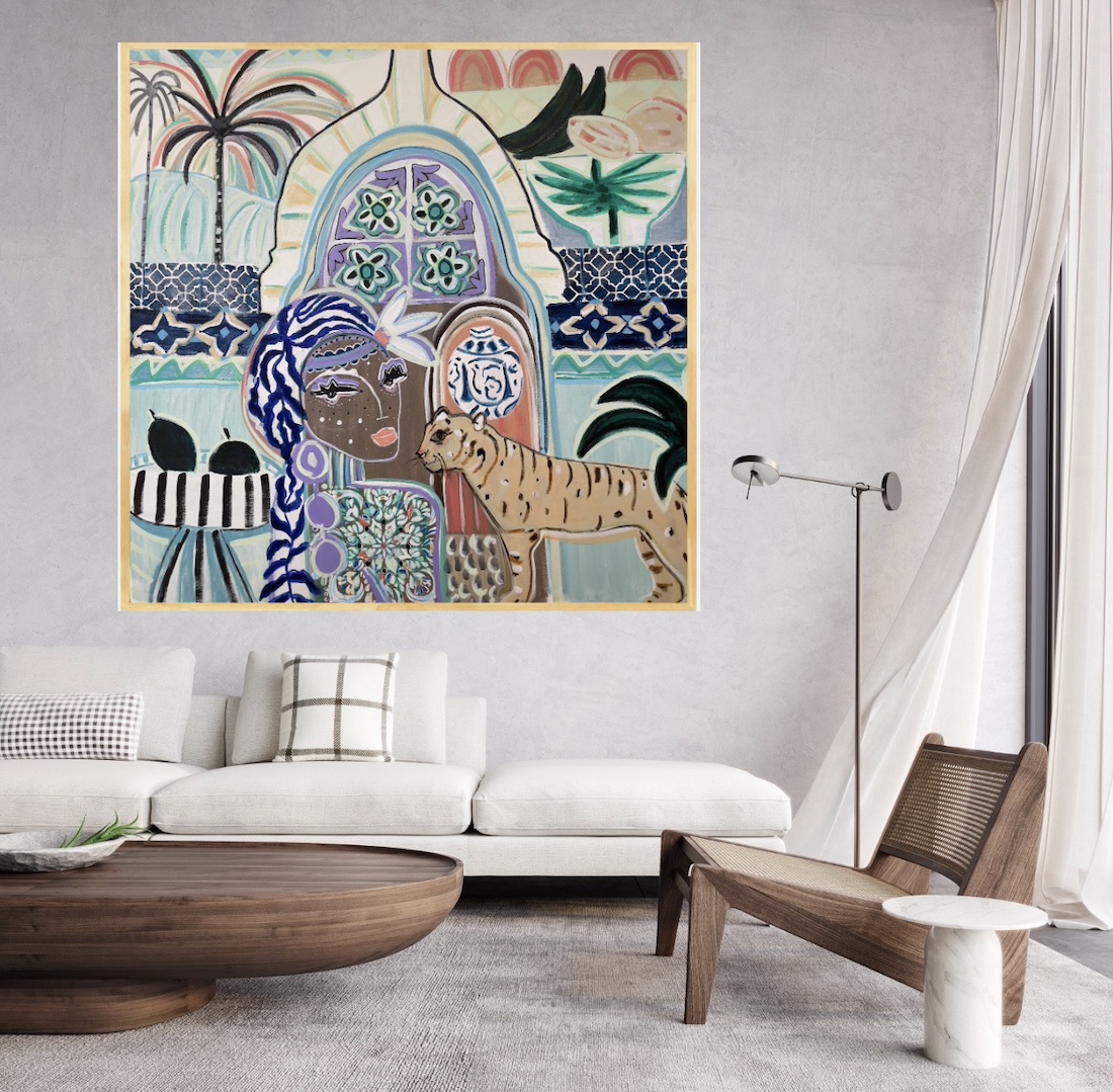 Maree Nic Art painting in neutral living room