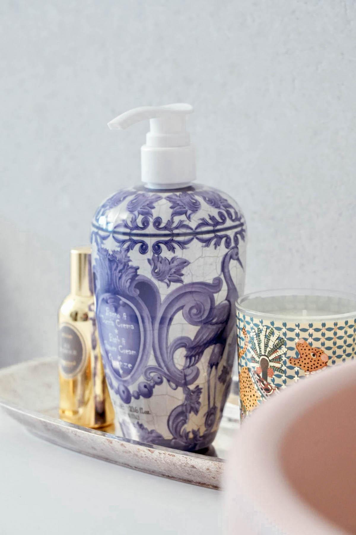 Vintage soaps and perfumes mix vintage decor into a modern home