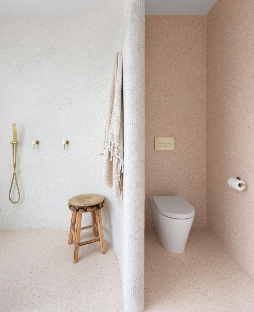 House of Harvee bathroom renovation - shower and toilet