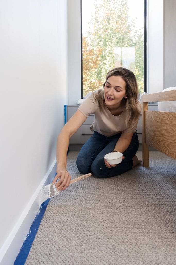 Painting skirting boards