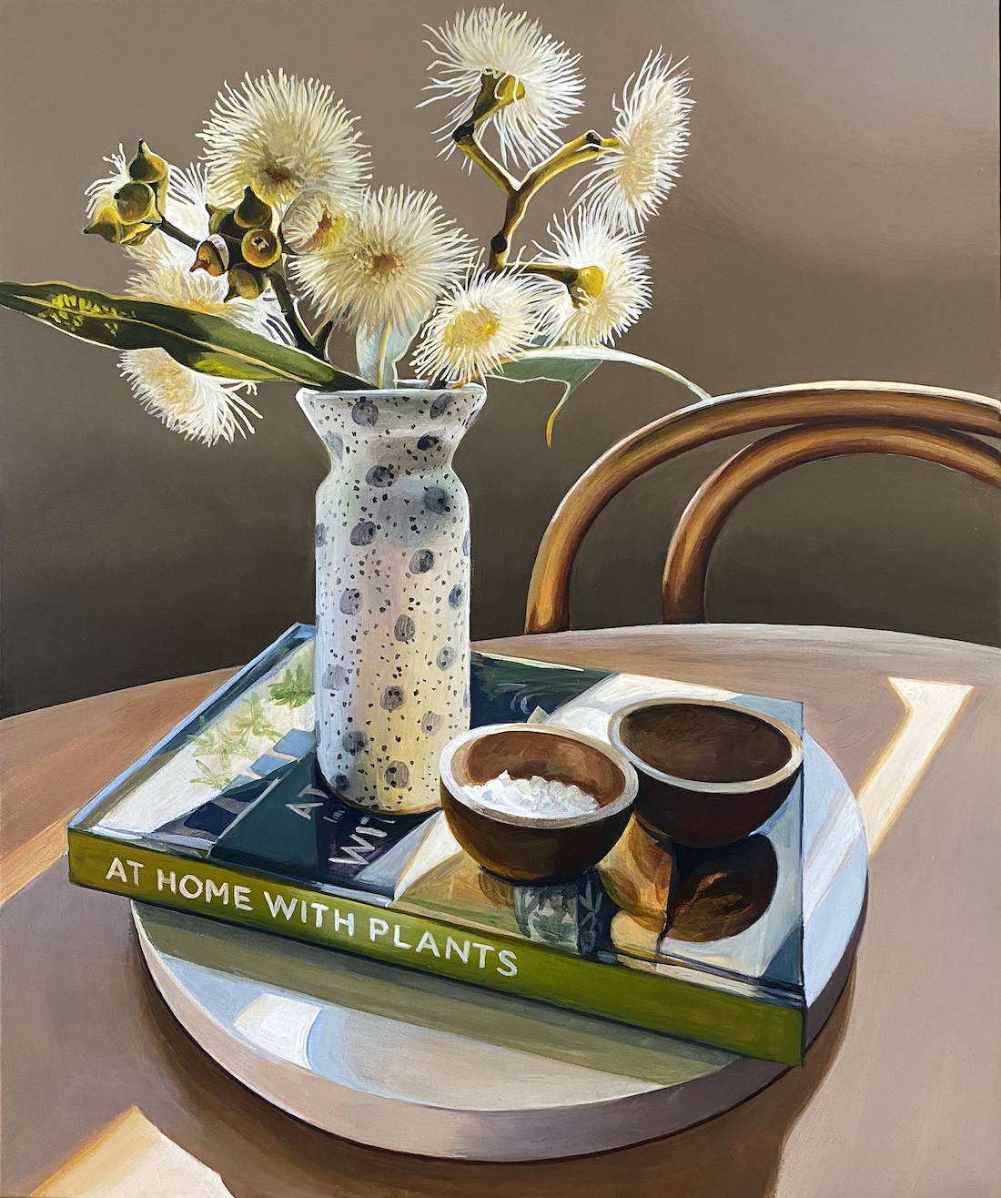 Still life painting of fluffy native florals by Sarah Abbott Art and Design