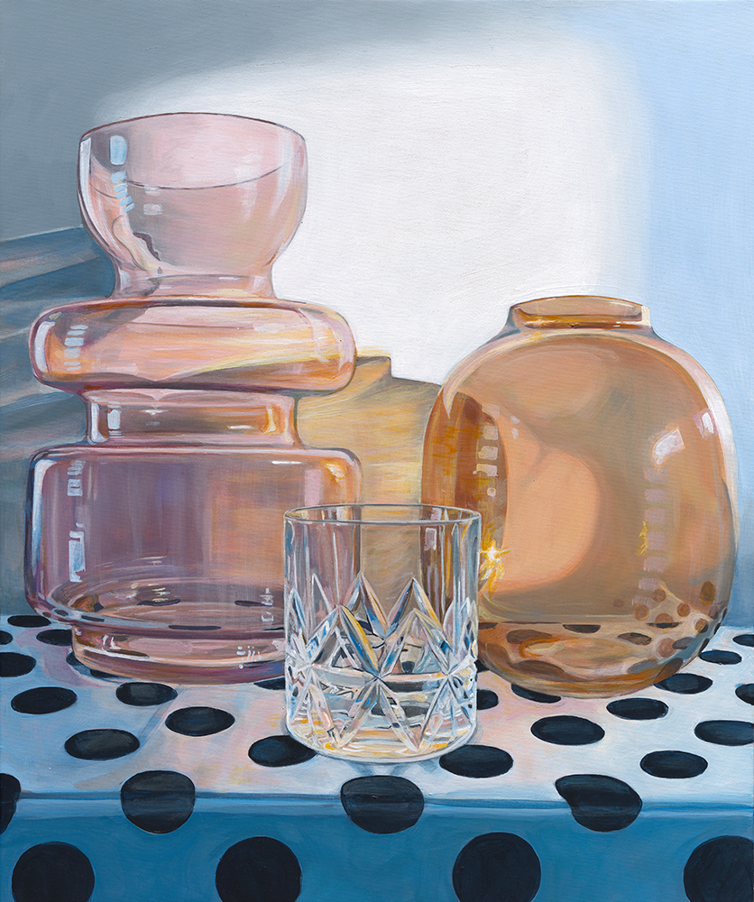 Still life reflections on empty vessels by Sarah Abbott Art and Design
