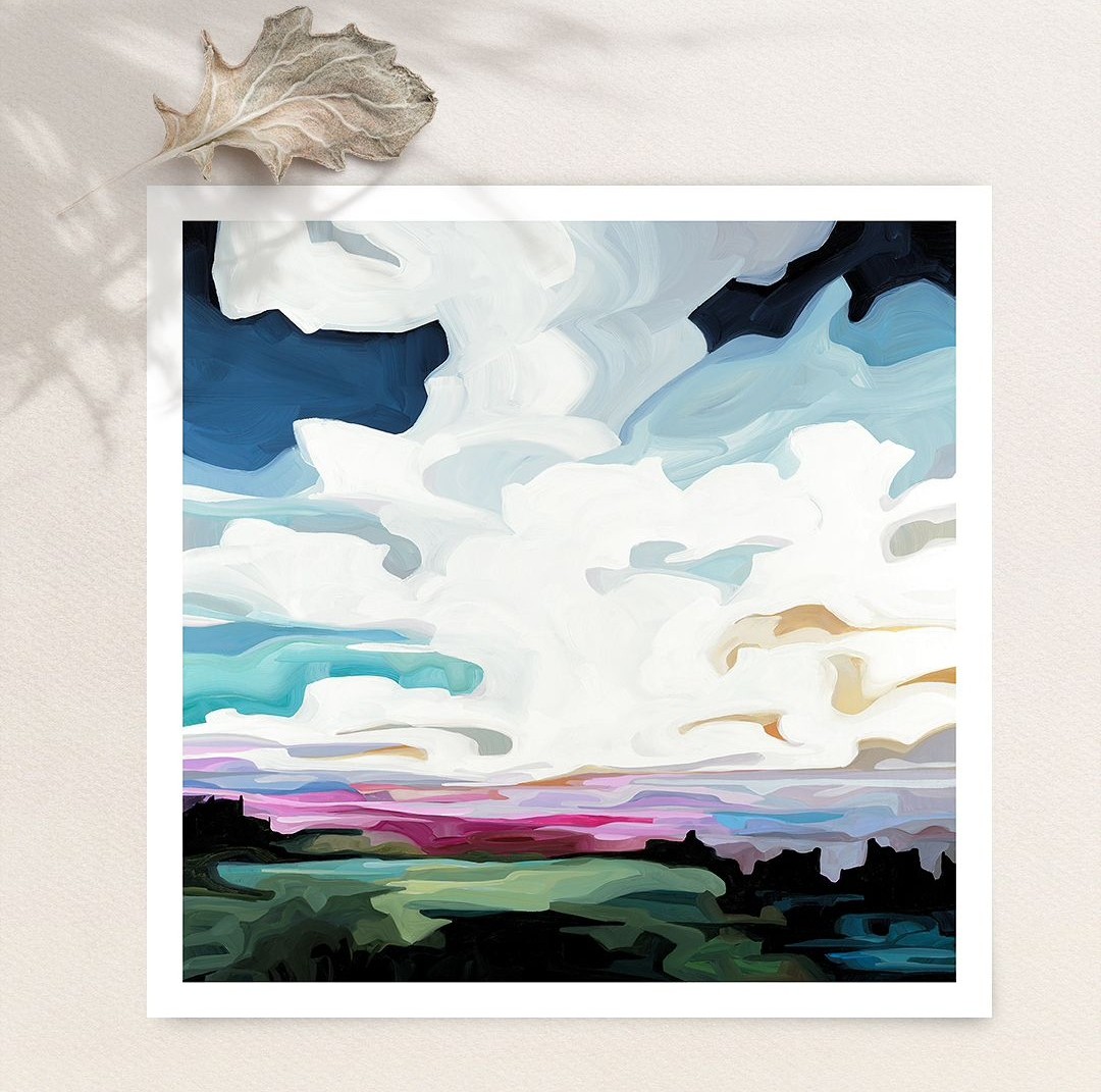 Colourful skies with purples and blues from Susannah Bee Art