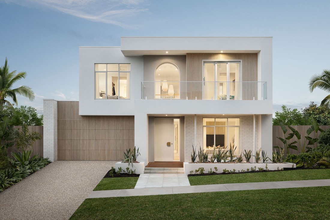 Modern coastal home facade