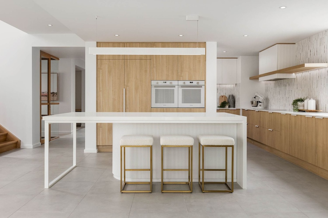 Timber and white modern kitchen