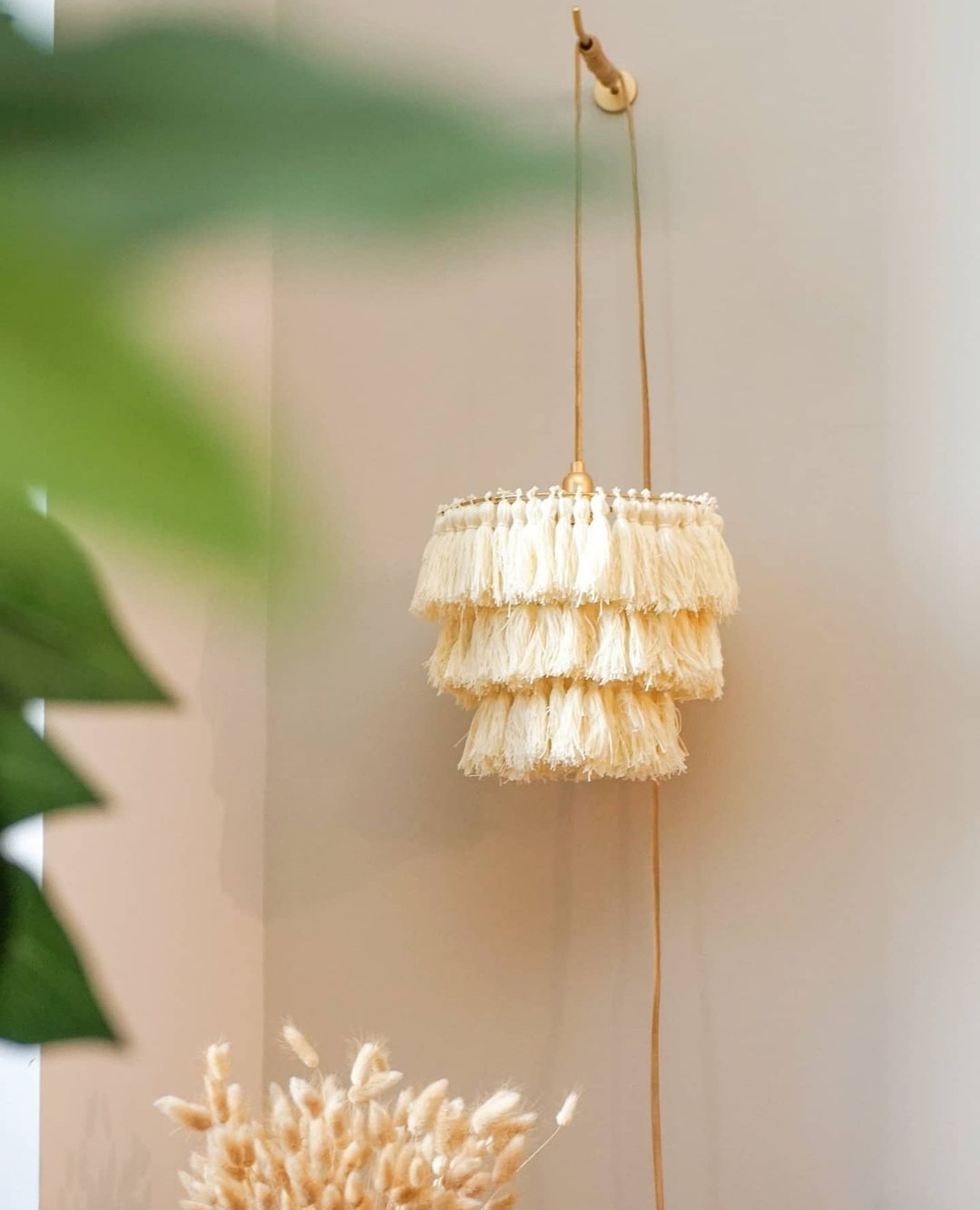 Fringed wall sconce by DIYdalia