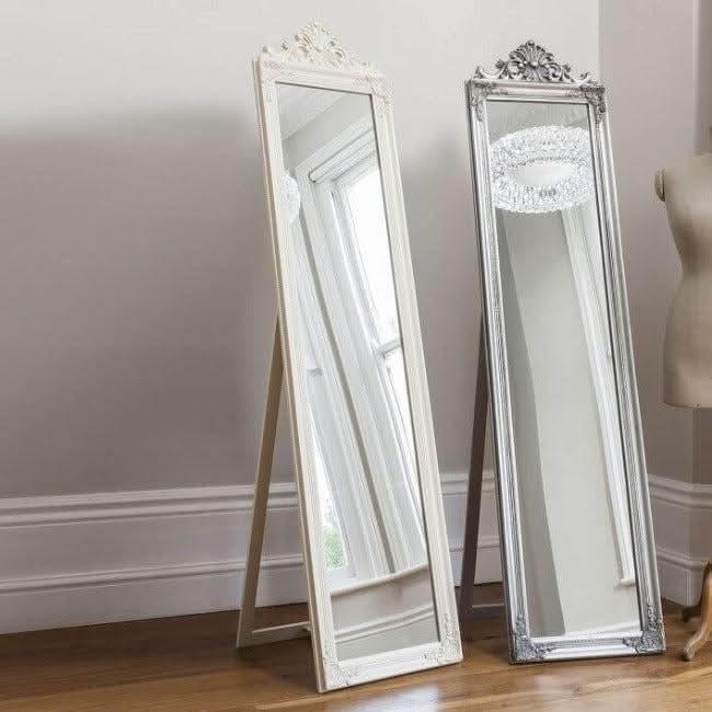 Wooden Cheval floor mirror