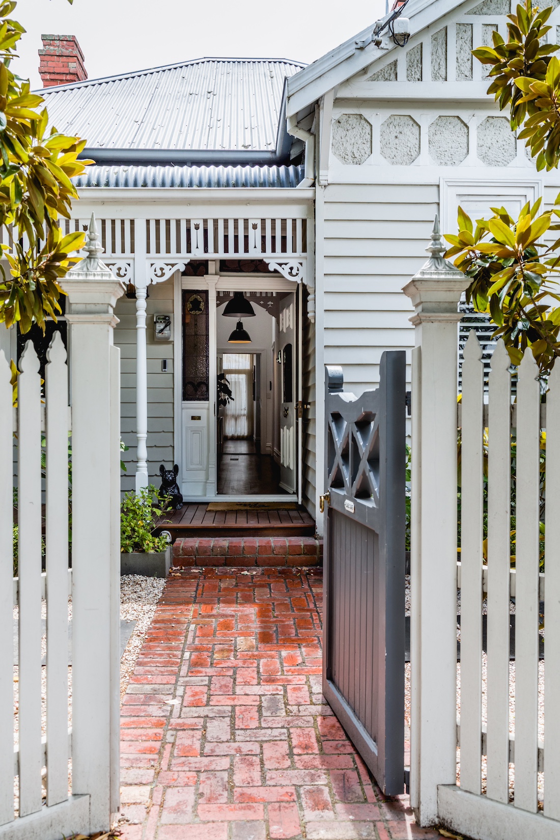 Carnegie Cottage exterior gate and front entry