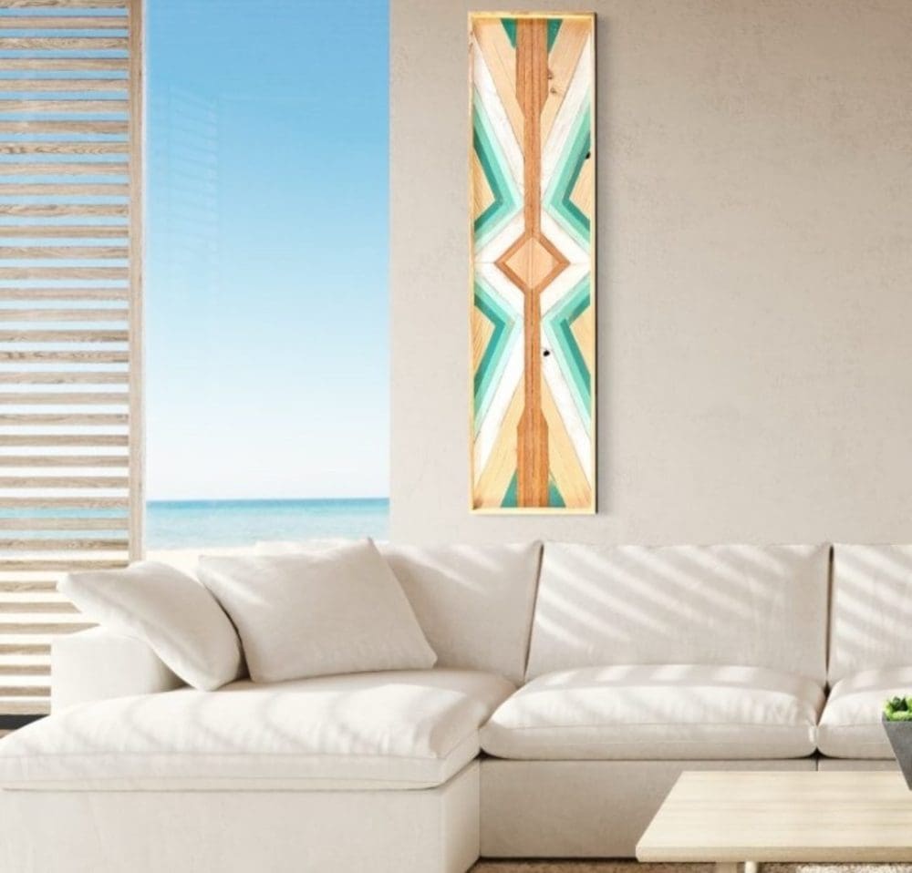 Beautiful contemporary coastal timber wall art