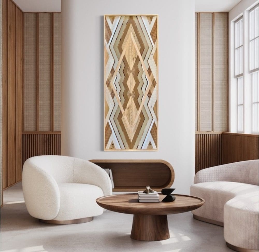 Large wooden wall art