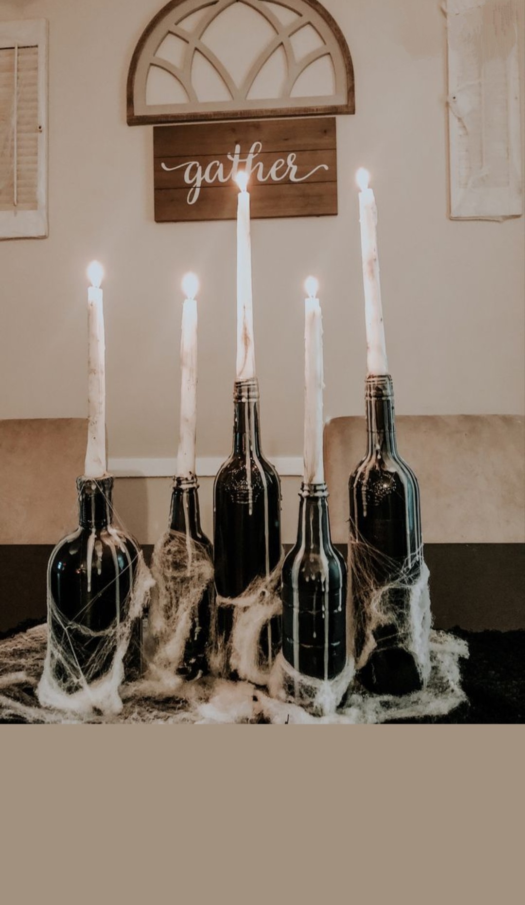 Cobweb halloween candle stick holders