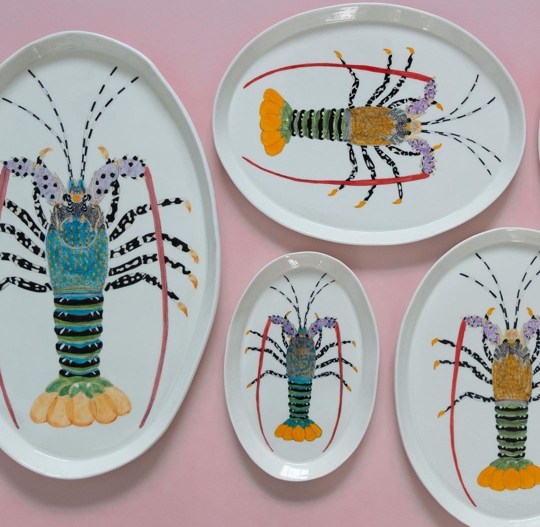 Lobster platters in various sizes by Casa Adams Fine Wares