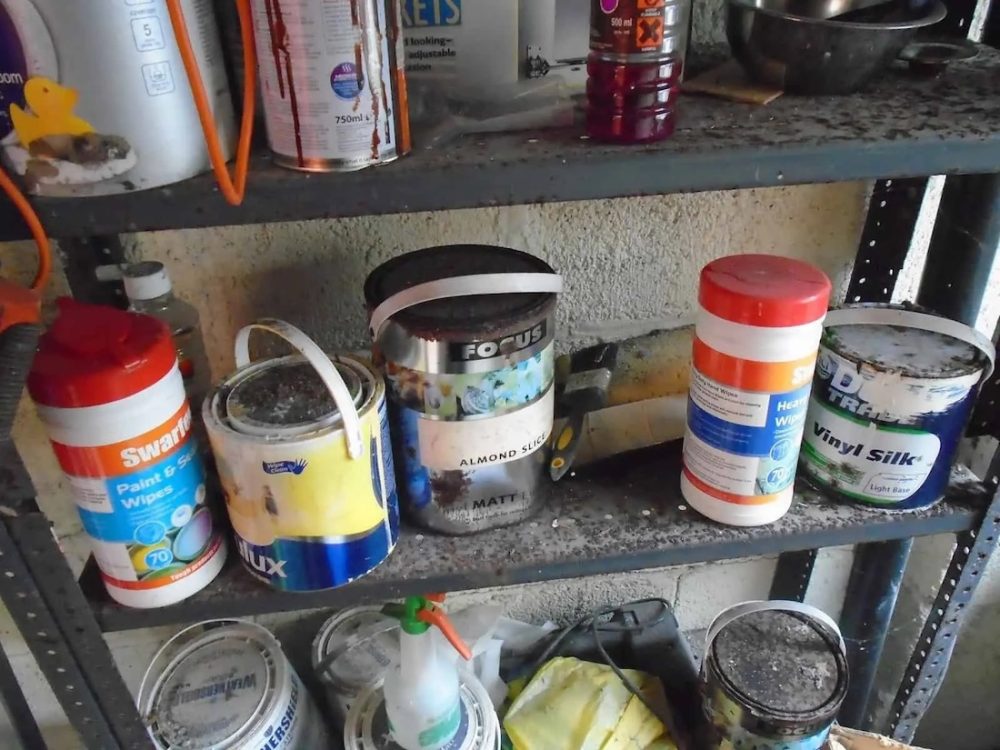 Old cans of paint